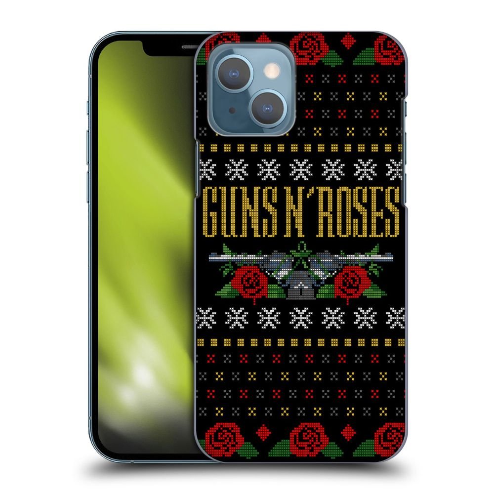 GUNS N ROSES ガンズアンドローゼズ (結成 40周年 ) - Text Logo Pistol ハード case / Apple iPhoneケース - PGS